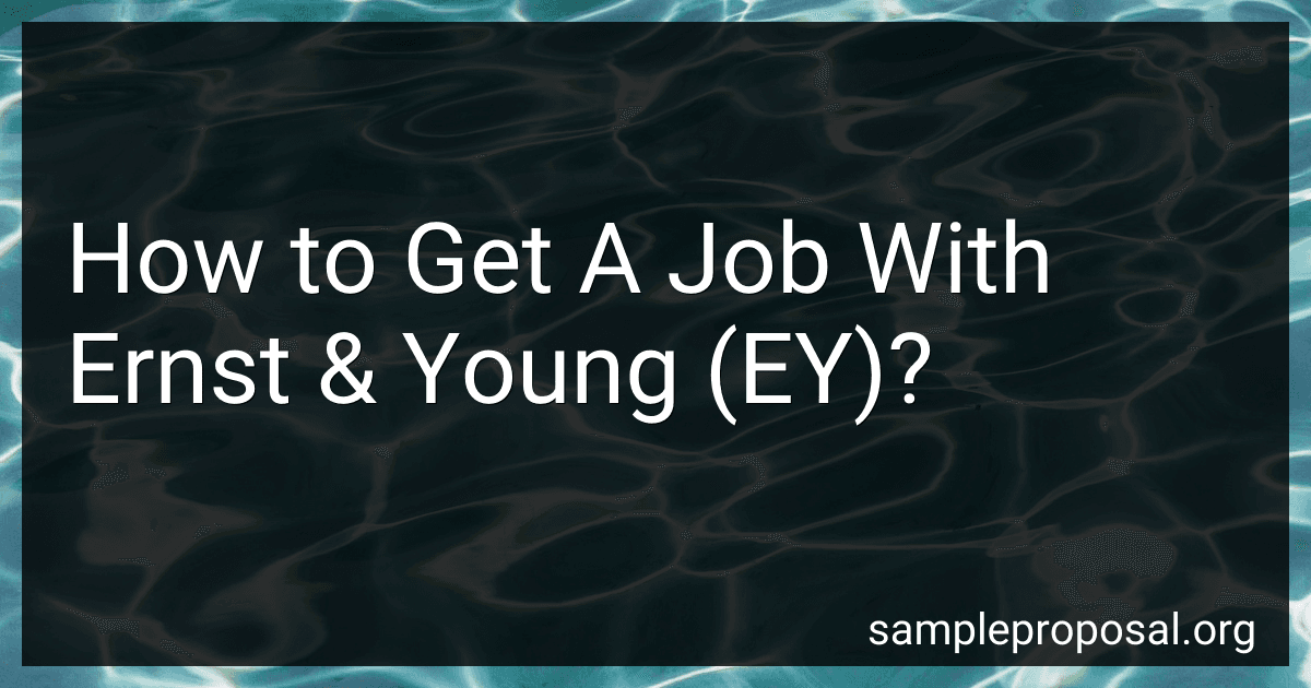 How to Get A Job With Ernst & Young (EY)? image