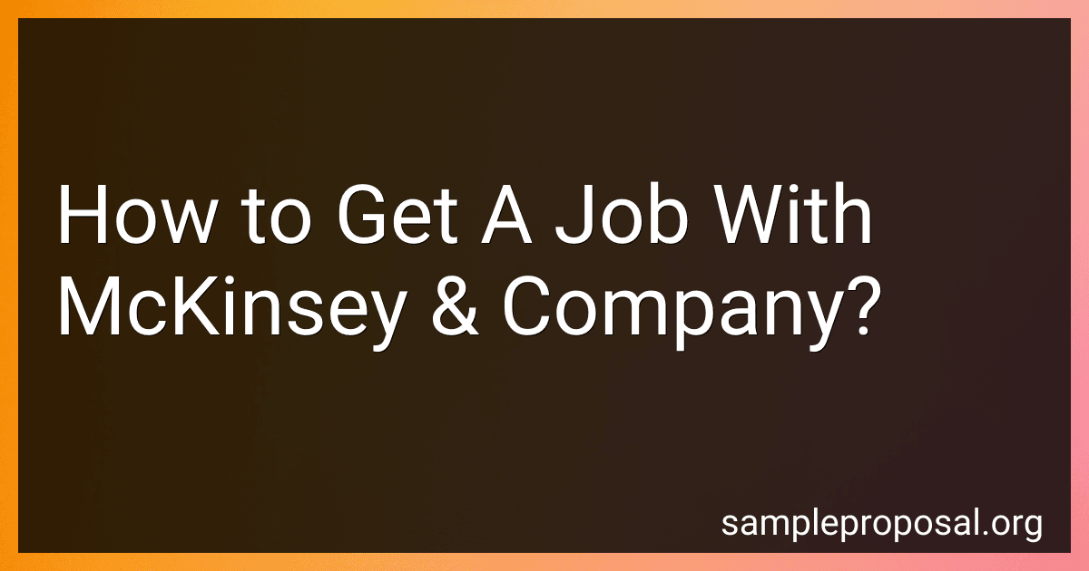 How to Get A Job With McKinsey & Company? image