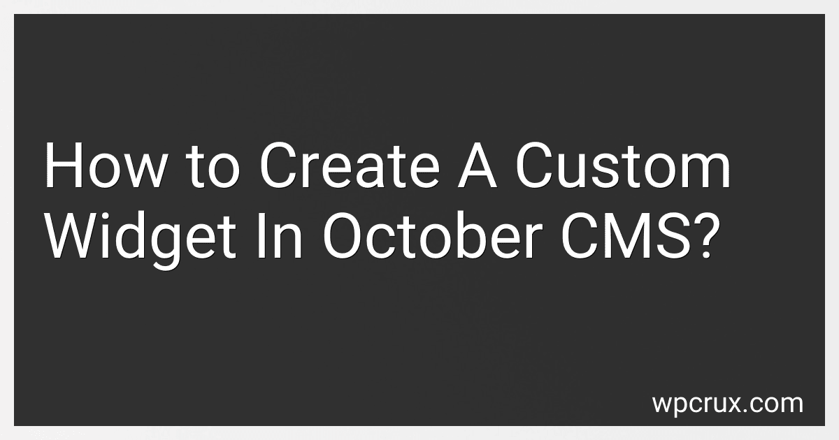 How to Create A Custom Widget In October CMS? image