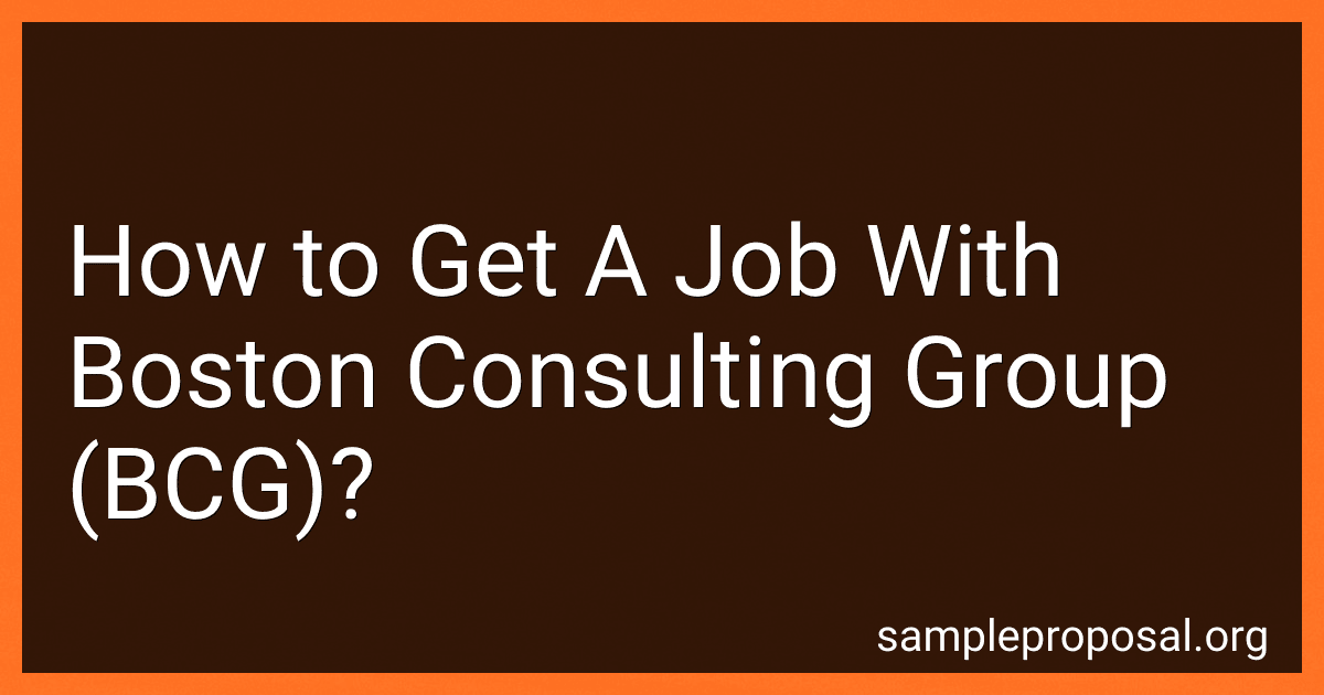 How to Get A Job With Boston Consulting Group (BCG)? image