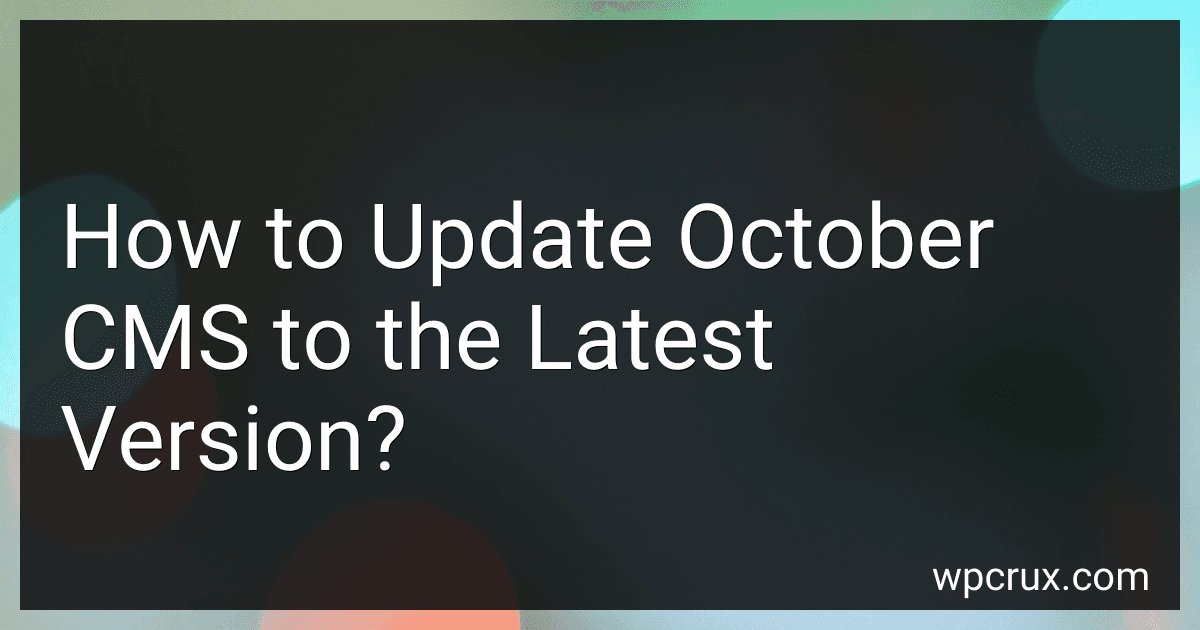 How to Update October CMS to the Latest Version? image