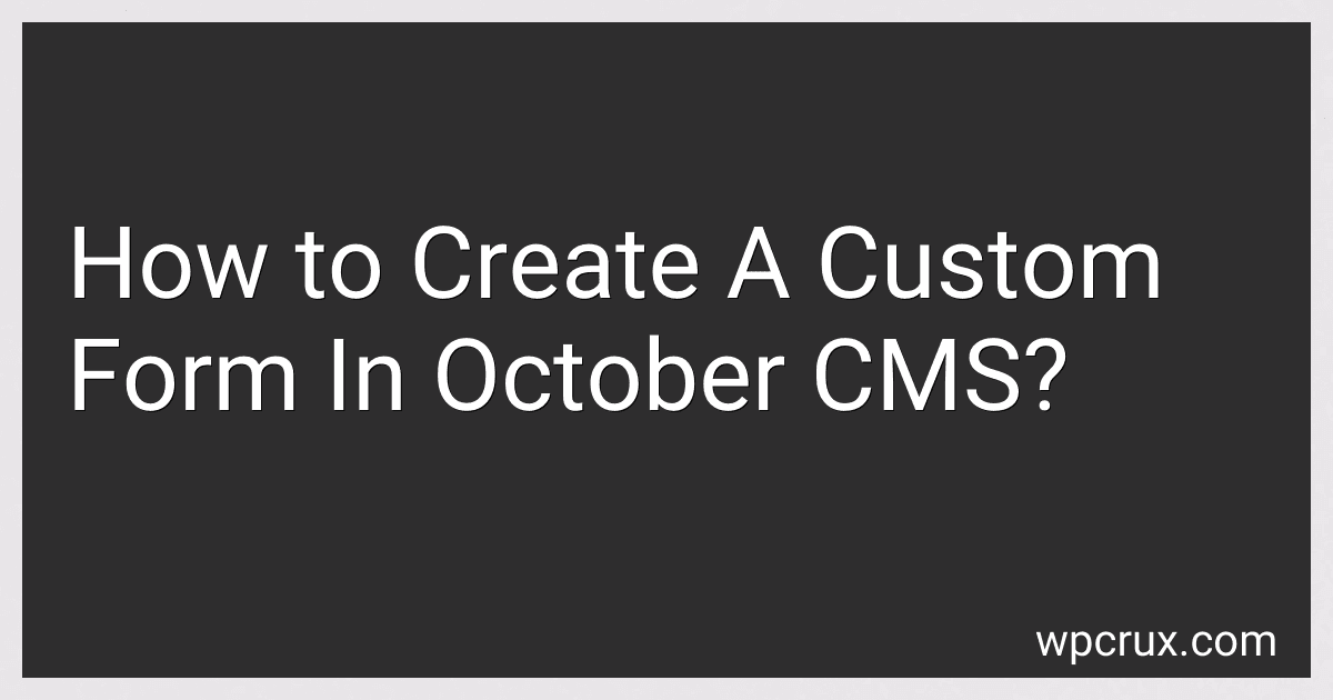 How to Create A Custom Form In October CMS? image