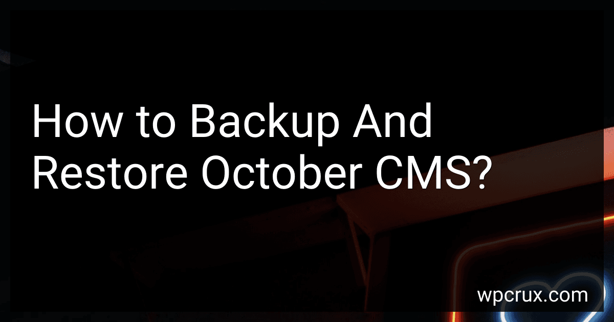 How to Backup And Restore October CMS? image