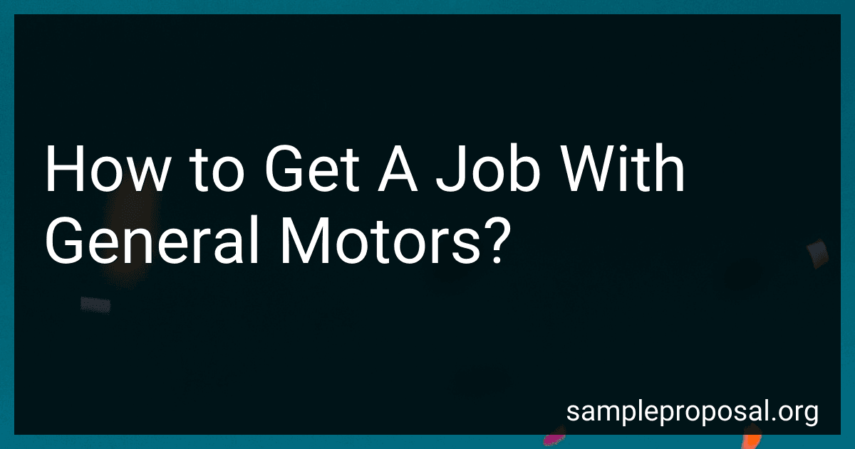 How to Get A Job With General Motors? image