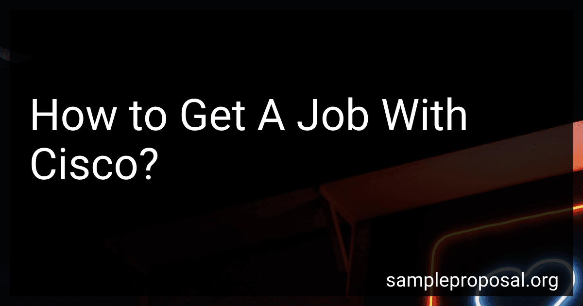 How to Get A Job With Cisco? image