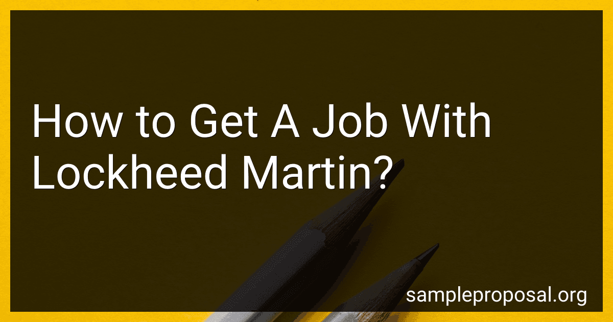 How to Get A Job With Lockheed Martin? image