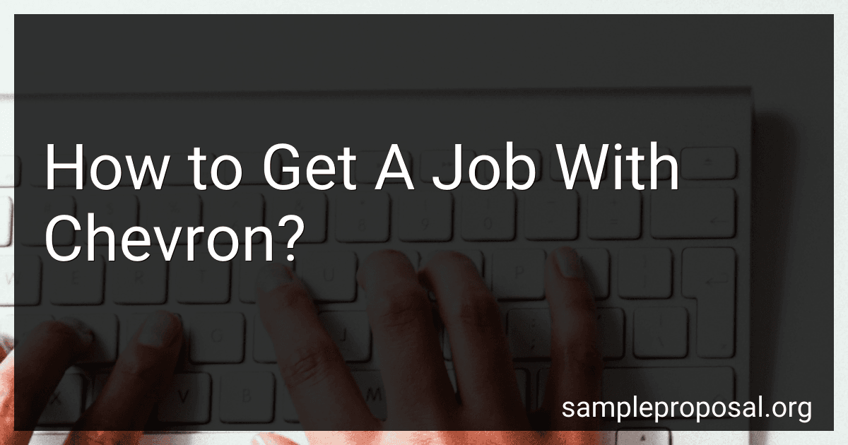 How to Get A Job With Chevron? image