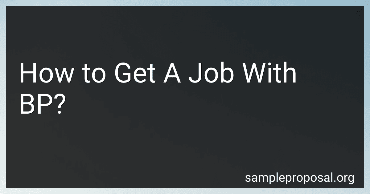 How to Get A Job With BP? image