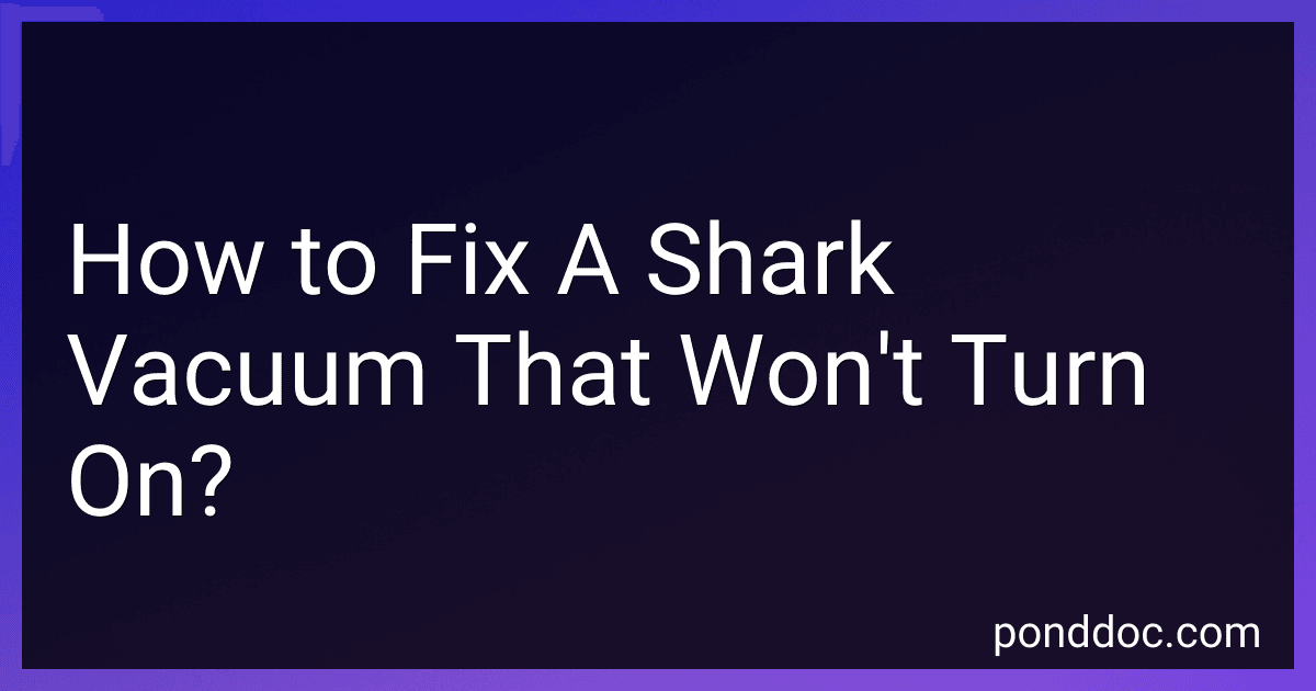 How to Fix A Shark Vacuum That Won't Turn On? image
