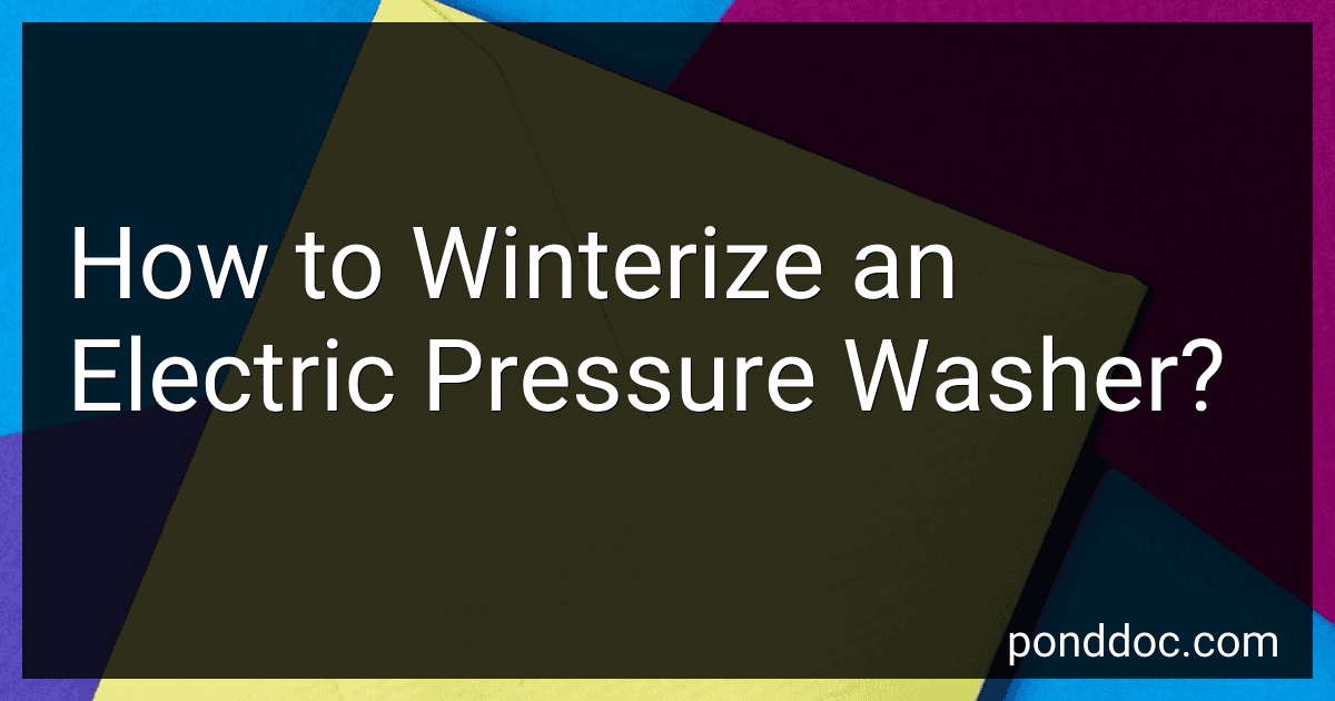 How to Winterize an Electric Pressure Washer? image