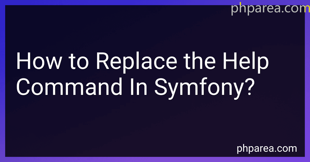 How to Replace the Help Command In Symfony? image