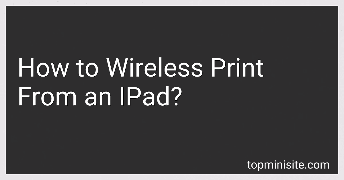 How to Wireless Print From an IPad? image