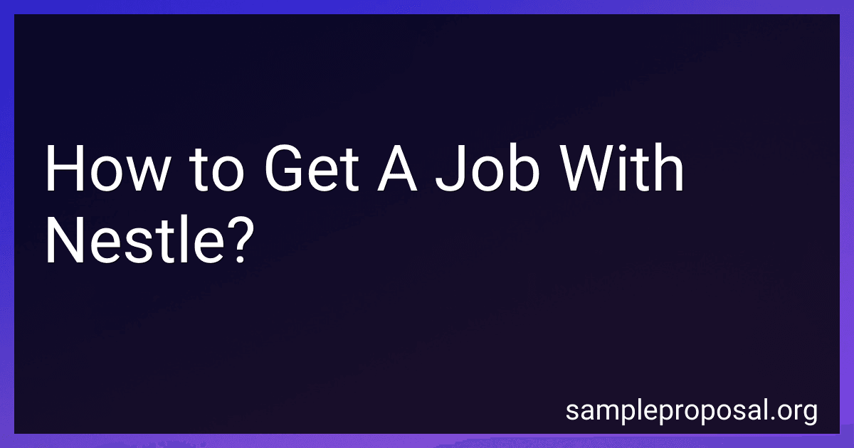 How to Get A Job With Nestle? image