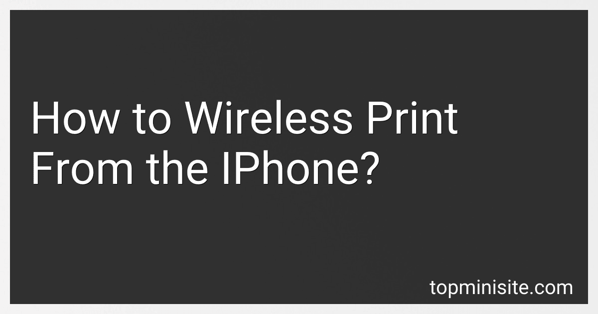How to Wireless Print From the IPhone? image