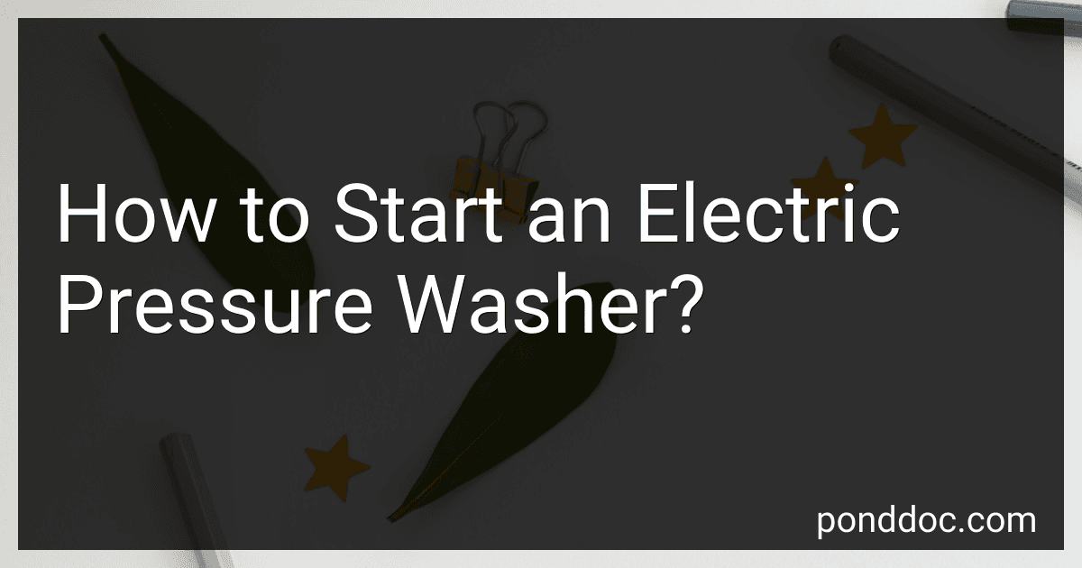 How to Start an Electric Pressure Washer? image