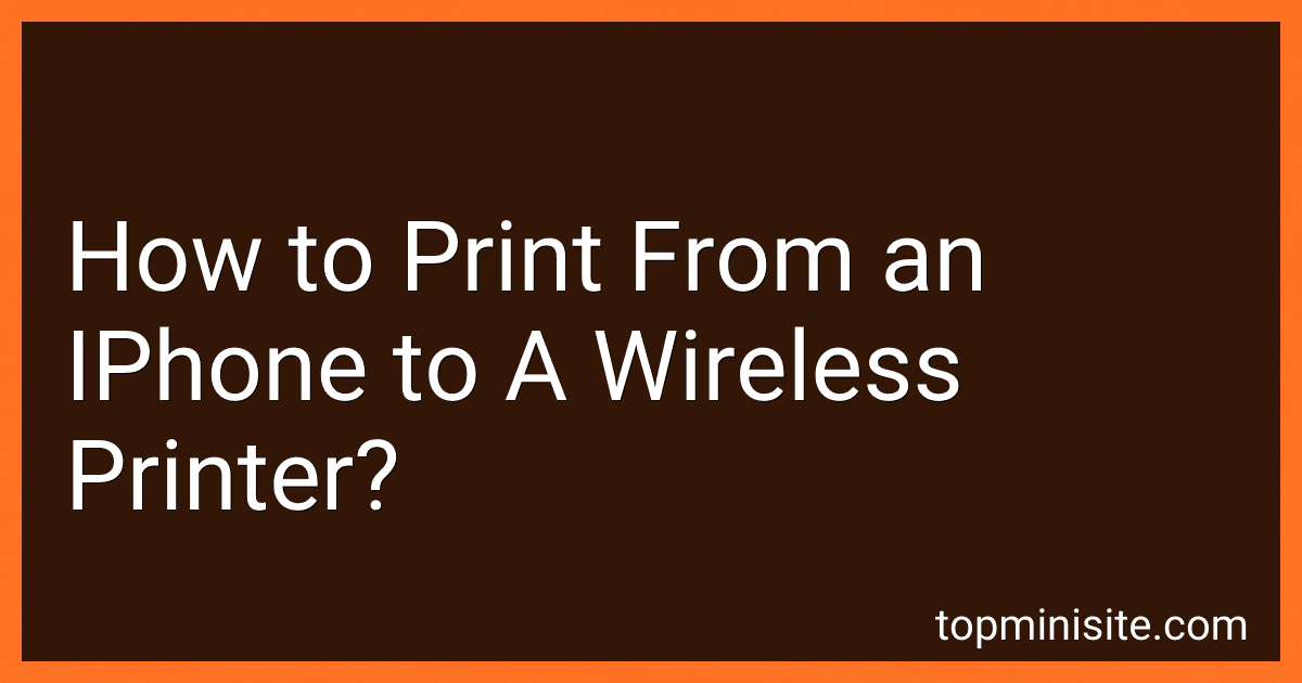 How to Print From an IPhone to A Wireless Printer? image