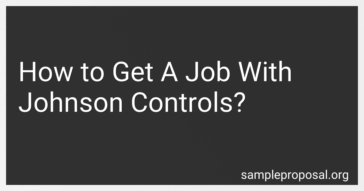 How to Get A Job With Johnson Controls? image