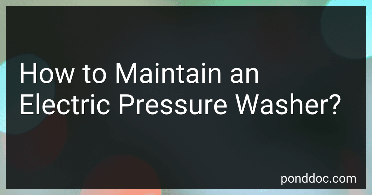 How to Maintain an Electric Pressure Washer? image