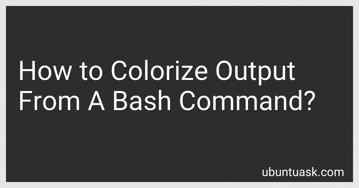 How to Colorize Output From A Bash Command? image