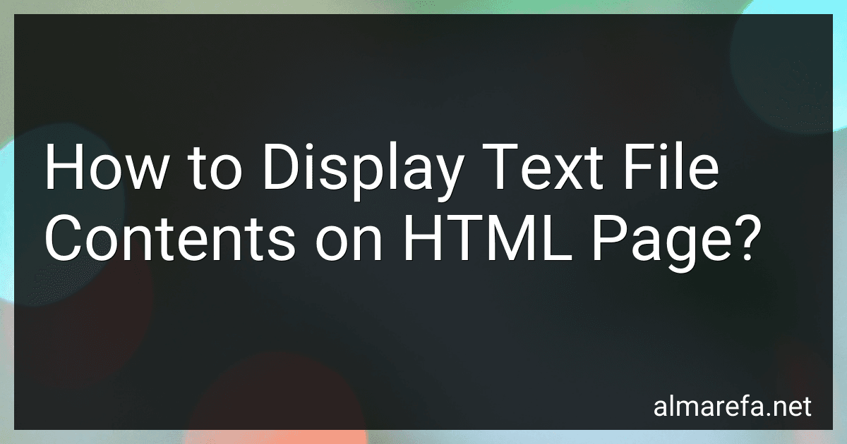 How to Display Text File Contents on HTML Page? image