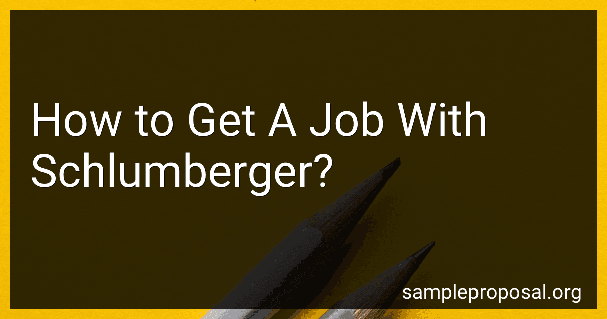How to Get A Job With Schlumberger? image