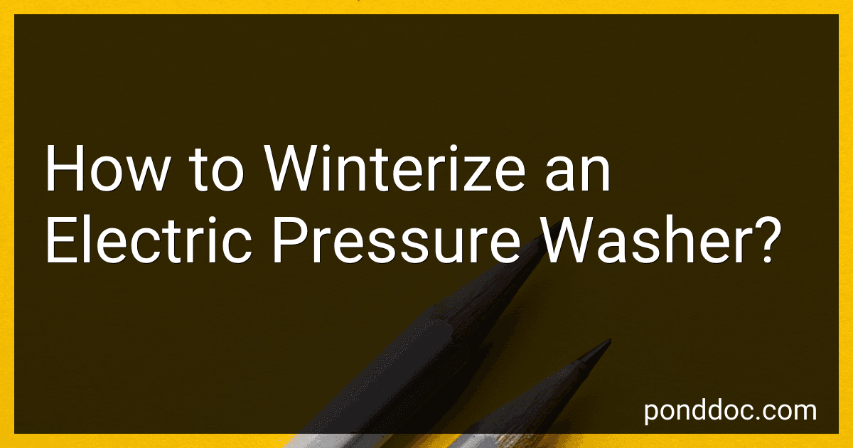 How to Winterize an Electric Pressure Washer? image