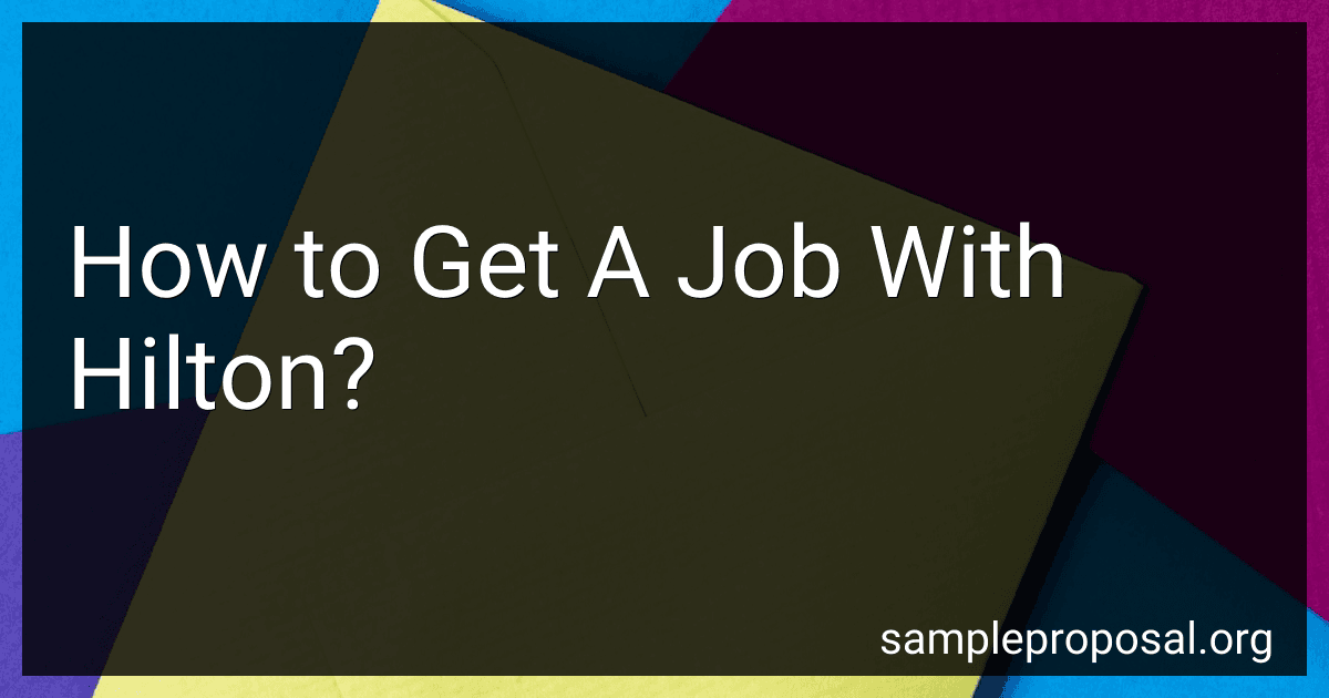How to Get A Job With Hilton? image