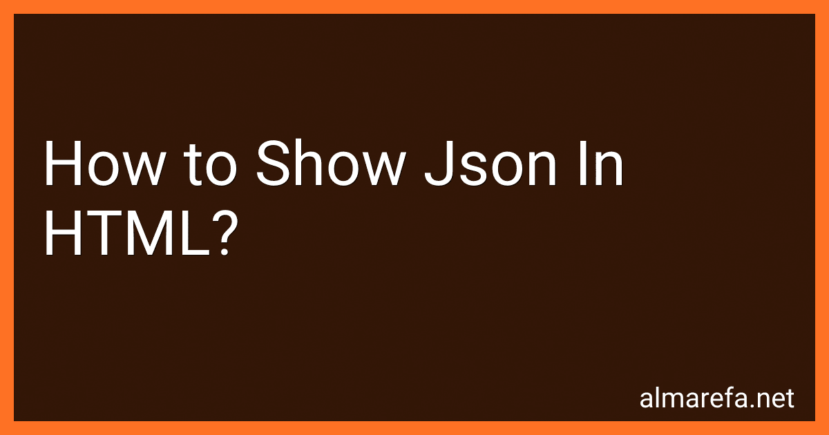 How to Show Json In HTML? image