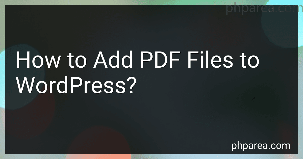 How to Add PDF Files to WordPress? image