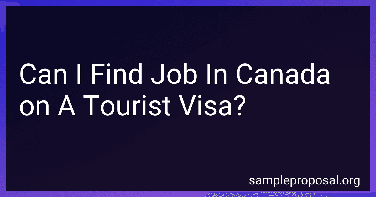 Can I Find Job In Canada on A Tourist Visa? image