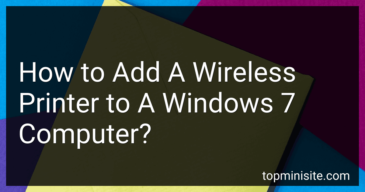 How to Add A Wireless Printer to A Windows 7 Computer? image