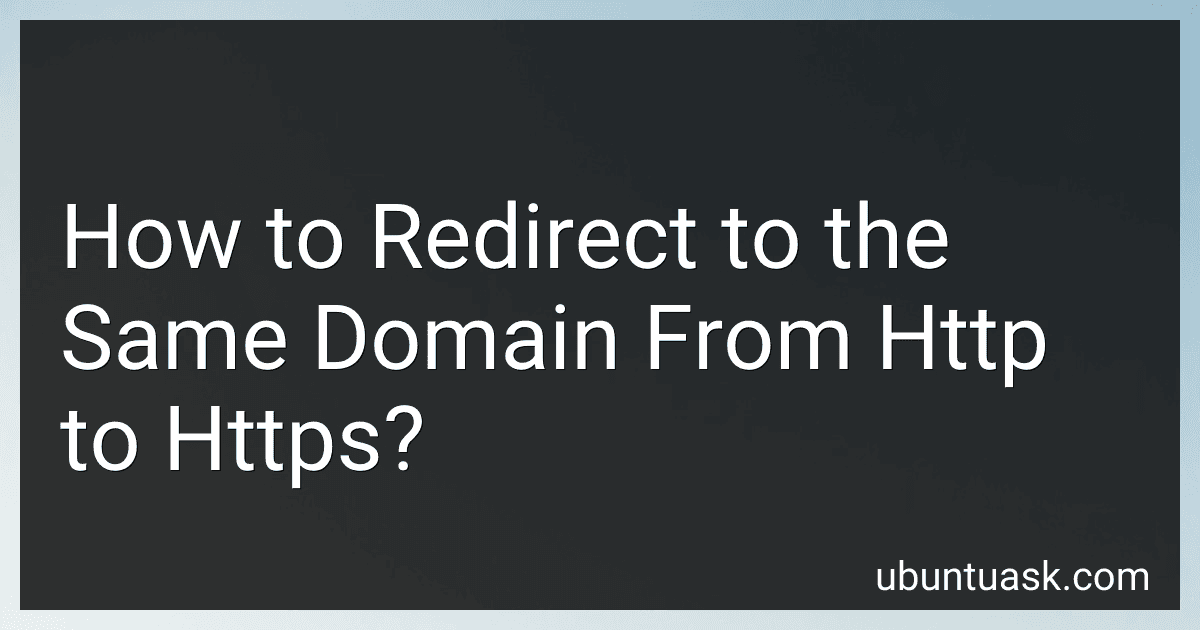 How to Redirect to the Same Domain From Http to Https? image