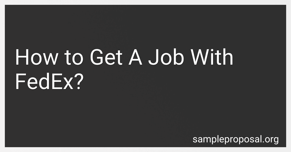 How to Get A Job With FedEx? image