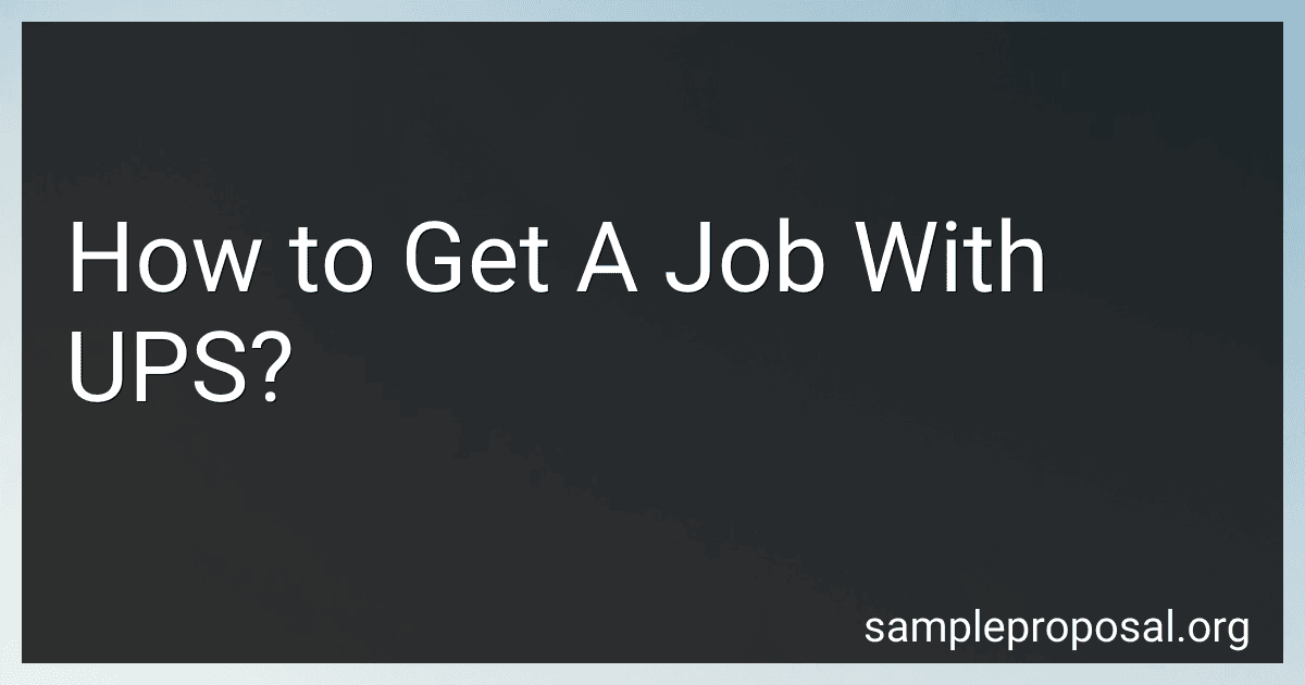 How to Get A Job With UPS? image