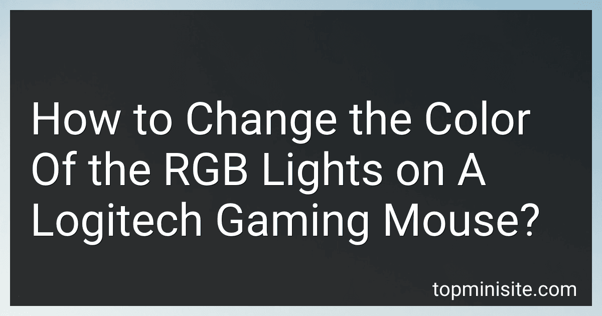 How to Change the Color Of the RGB Lights on A Logitech Gaming Mouse? image