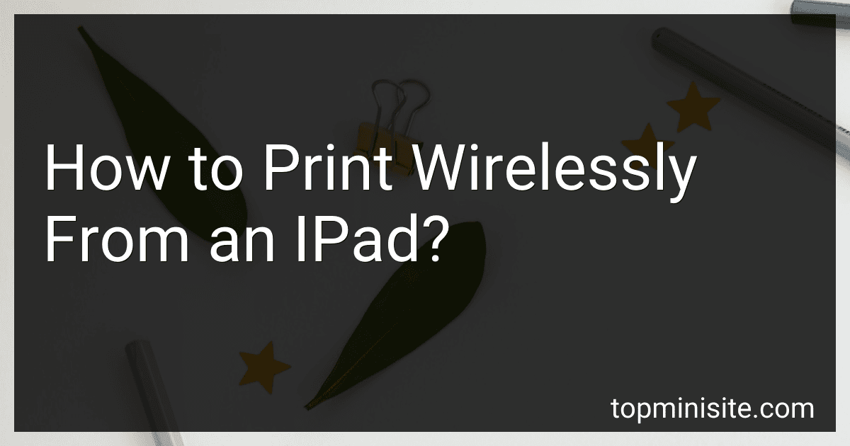 How to Print Wirelessly From an IPad? image