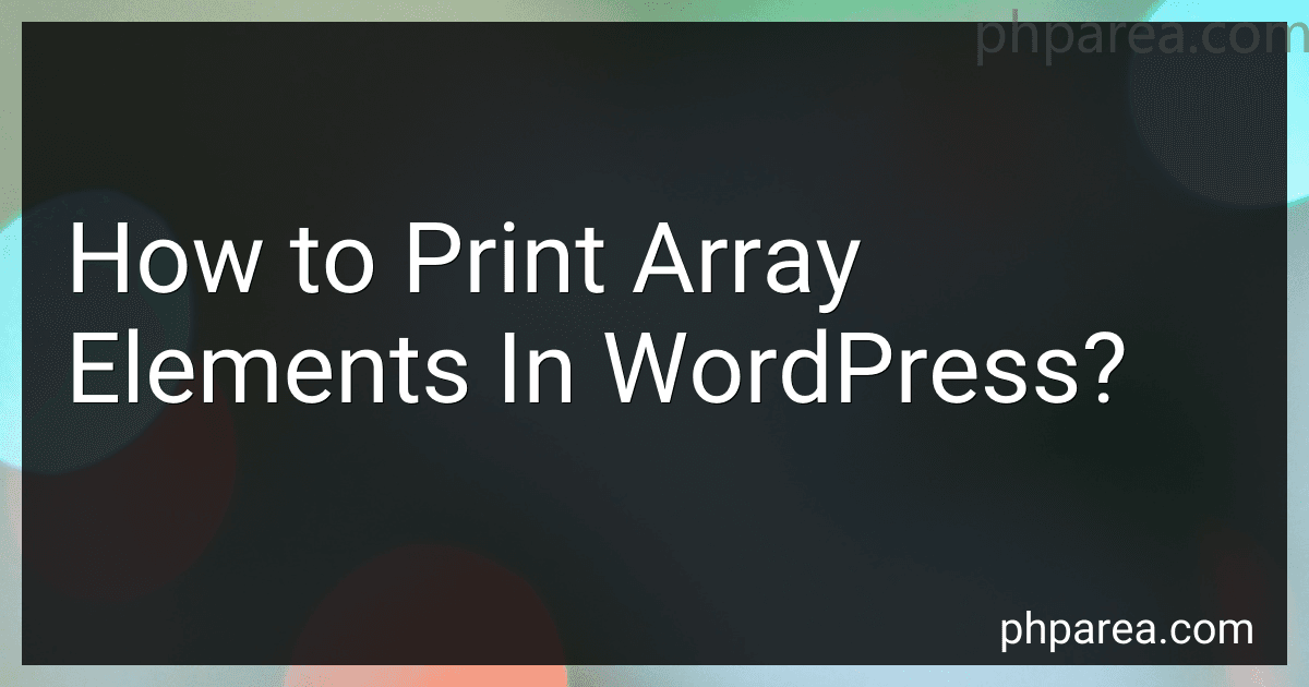 How to Print Array Elements In WordPress? image