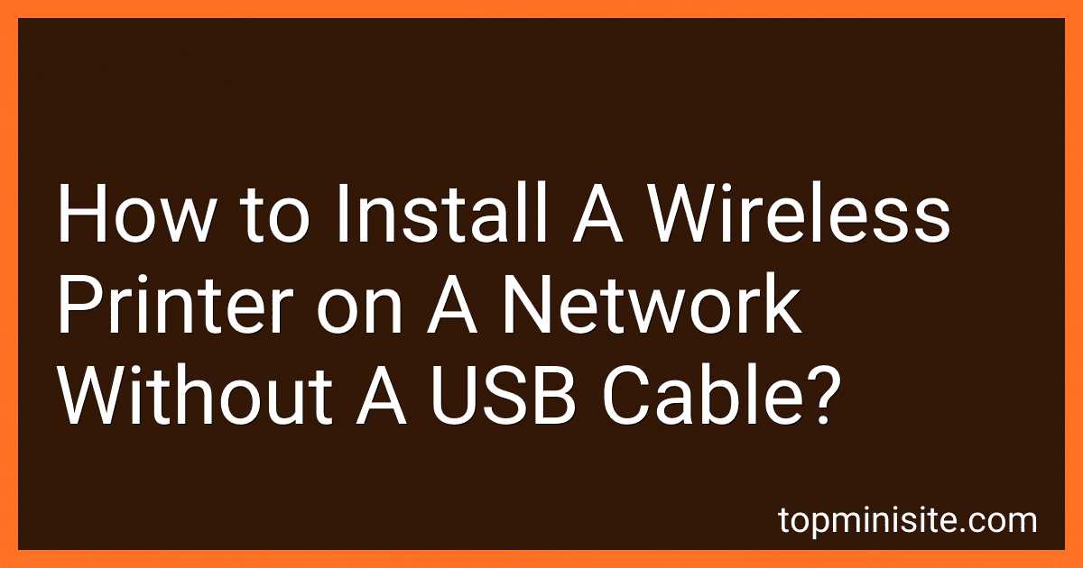 How to Install A Wireless Printer on A Network Without A USB Cable? image