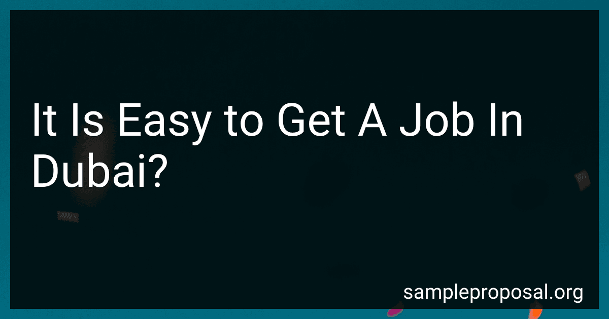 It Is Easy to Get A Job In Dubai? image