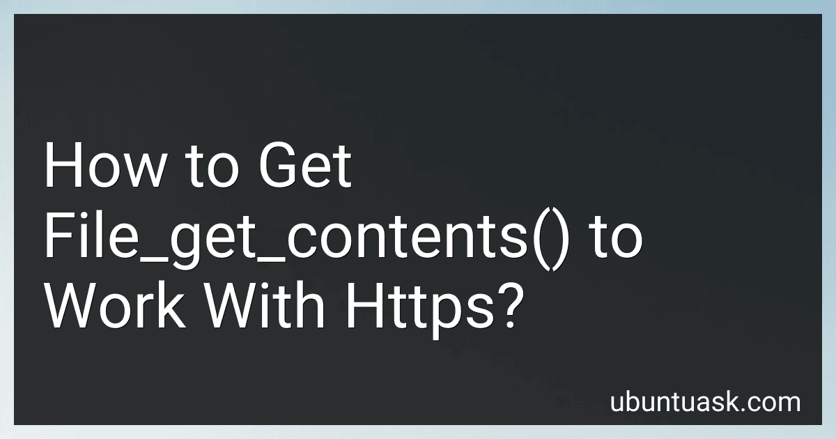 How to Get File_get_contents() to Work With Https? image