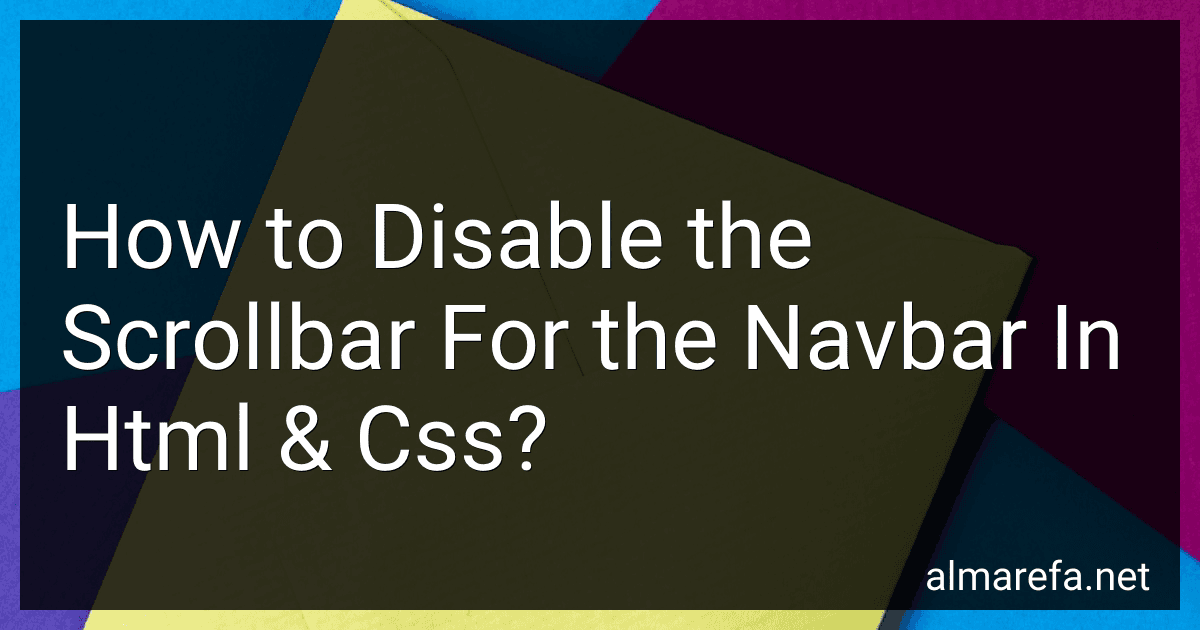 How to Disable the Scrollbar For the Navbar In Html & Css? image