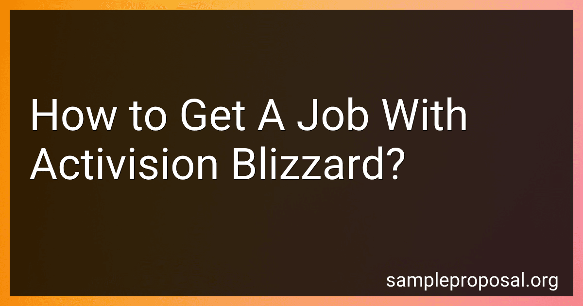 How to Get A Job With Activision Blizzard? image