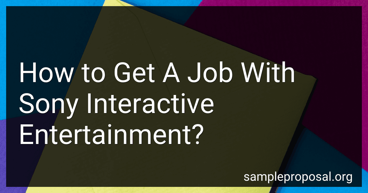 How to Get A Job With Sony Interactive Entertainment? image
