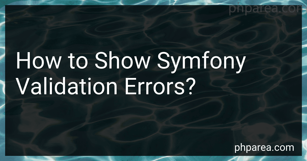 How to Show Symfony Validation Errors? image