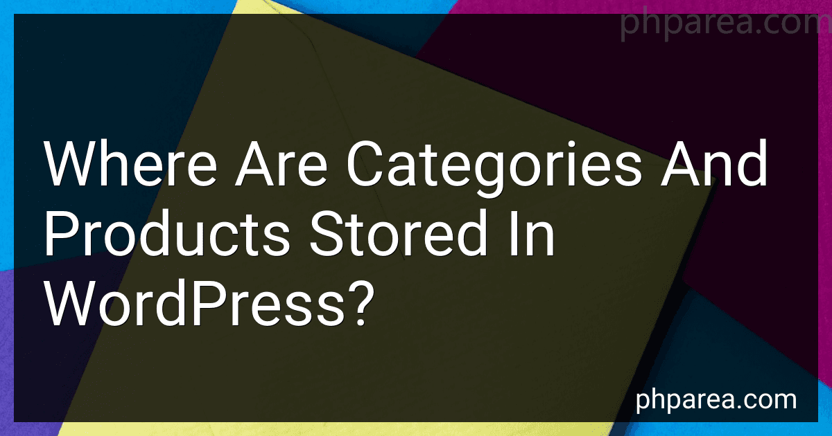 Where Are Categories And Products Stored In WordPress? image