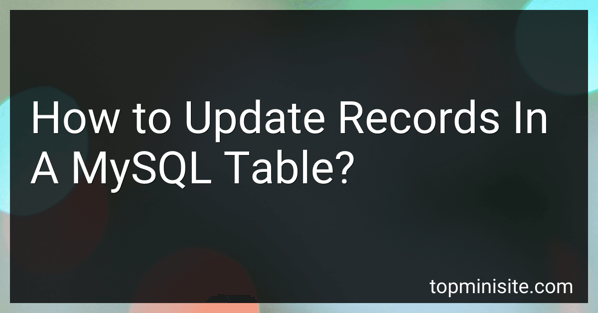 How to Update Records In A MySQL Table? image