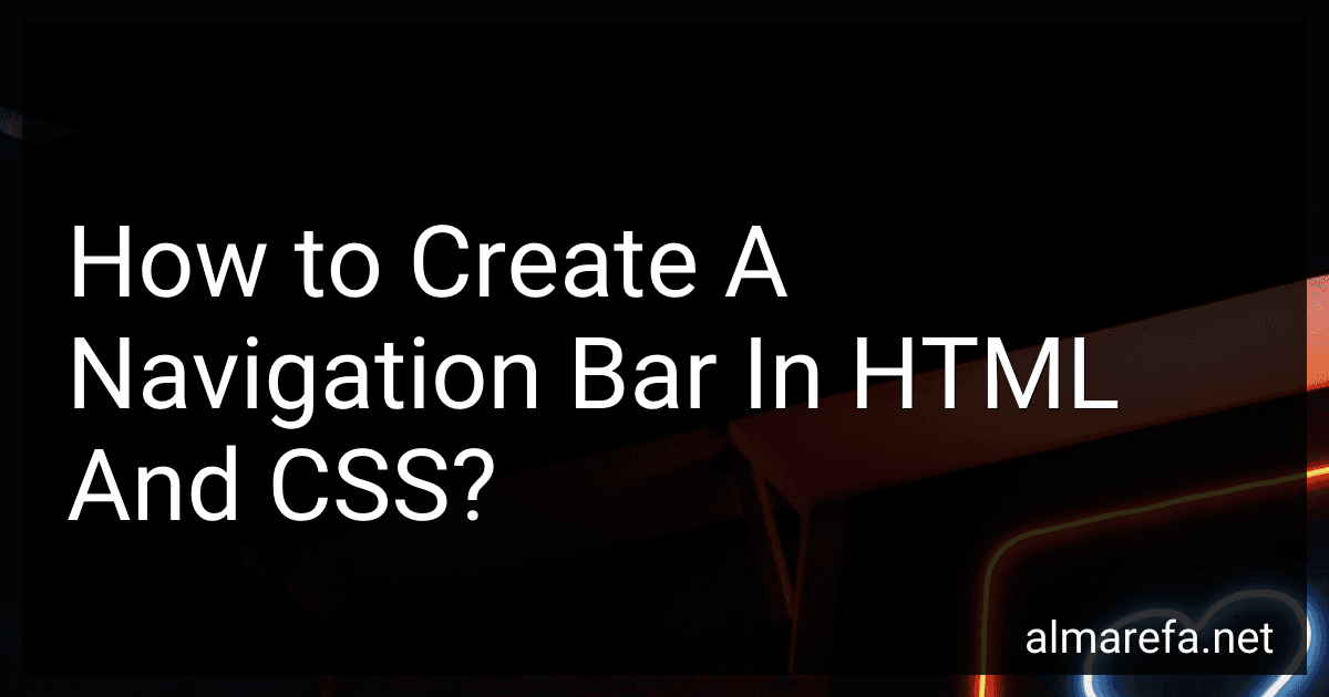 How to Create A Navigation Bar In HTML And CSS? preview