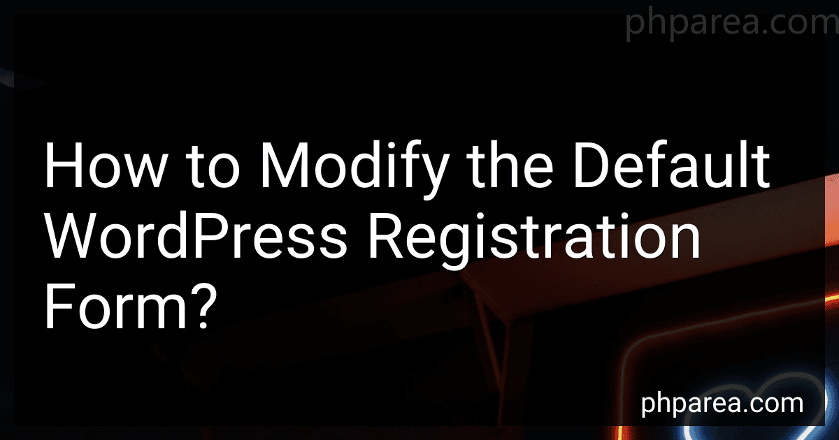 How to Modify the Default WordPress Registration Form? image