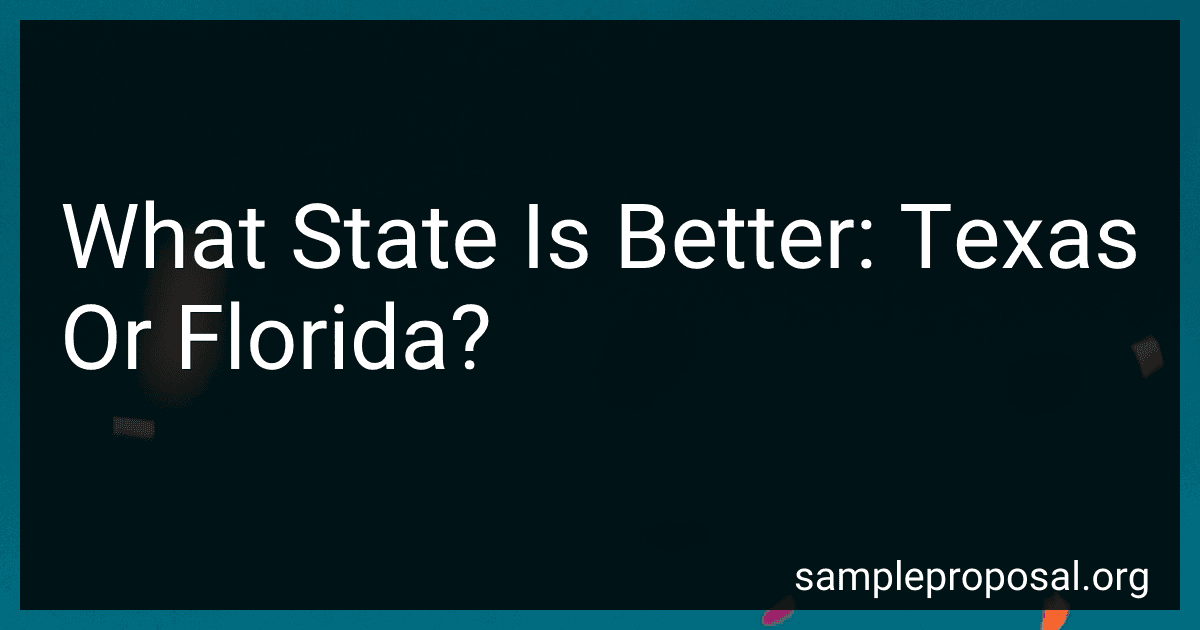 What State Is Better: Texas Or Florida? image