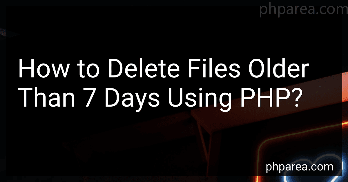How to Delete Files Older Than 7 Days Using PHP? image
